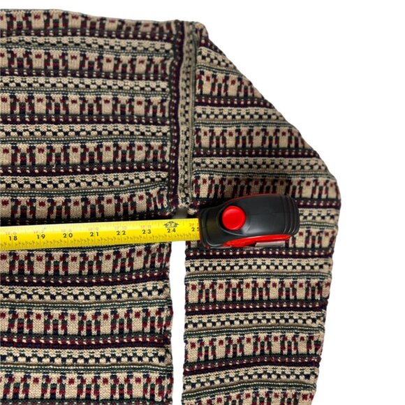 Vintage Blake & Manley XL Fair Isle Sweater Crew Neck Ramie Cotton blend Pullove - Picture 4 of 8